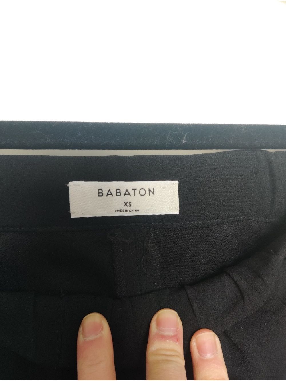 *Babaton Black High Waist Jogger Pants Cropped Ankle Stretch XS - Picture 4 of 8